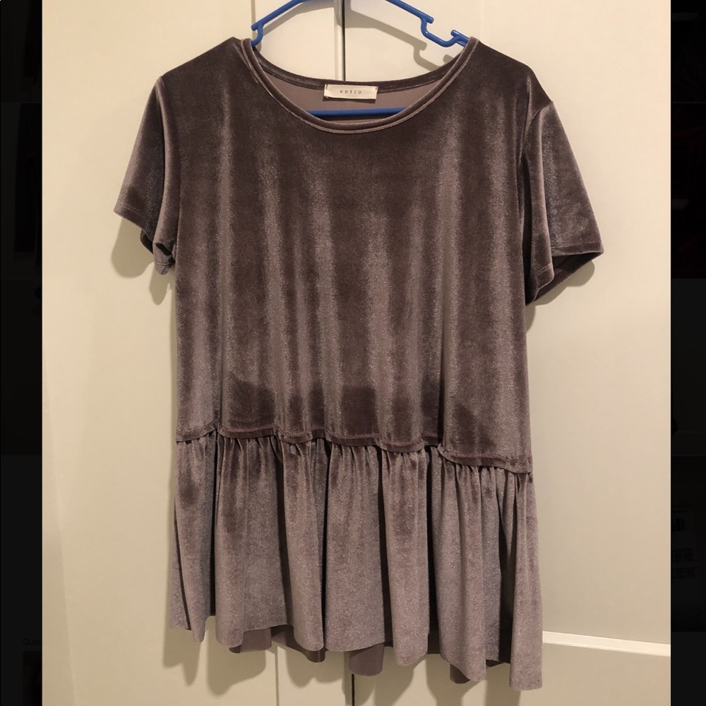Lavender Velvet Blouse